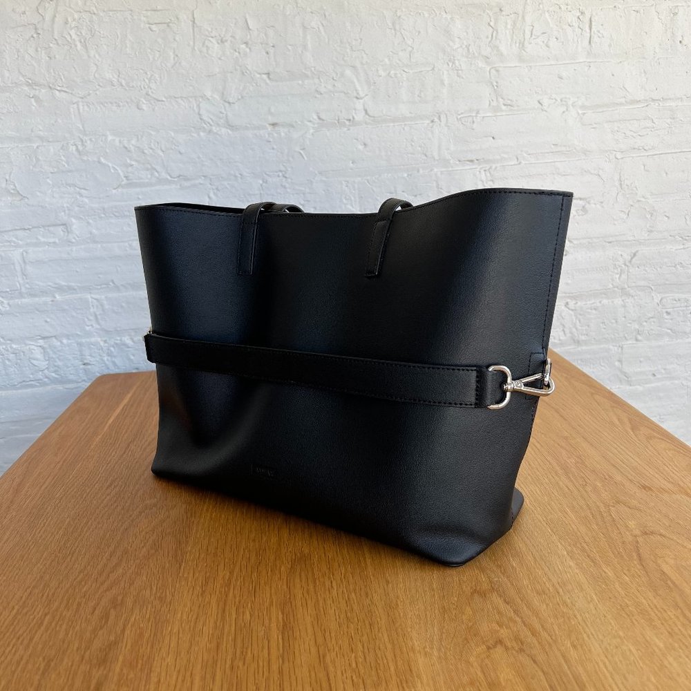 Away - Black Leather Tote Bag